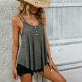 thumbnail image 4 of Neewe Women's Basic Tank Tops Cami Tank Summer Sleeveless Tops Round Neck Camisole Pleated Shaping Top-Gray 3XL, 4 of 6