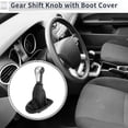 thumbnail image 2 of Pomo de Cambio Manual de 5 Velocidades Único Bargains con Cubierta para Chevrolet Spark 2011-2015 Palanca de Cambios de Plástico Cuero Sintético Negro Tonalidad Plateada, 2 of 7