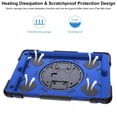 thumbnail image 2 of For IPad 10.2 Inch Case Heavy Duty Shockproof Protective Rugged Case With Pencil Holder  Hand Strap  Kickstand  Shoulder Strap,black&blue, 2 of 9