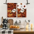 thumbnail image 5 of Sm:)e Orange Pumpkin Spooky Halloween Kitchen Towels Dish Towels Set of 2, 18x26 Inch, Seasonal Holiday Hand Towels for Kitchen and Dining Table, 5 of 6