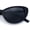 All Black, variant on SA106 Cat Eye Sunglasses Y2K Slim Snug Narrow Oval Vintage 90s / Slate - Green