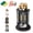 Black, variant on 360 Rotating Stainless Steel Knife Holder, Universal Knife Block & Utensil Organizer for Kitchen Countertop with Removable Drip Tray, 6 Hooks, Space Saving for Knives, Forks and Spoons