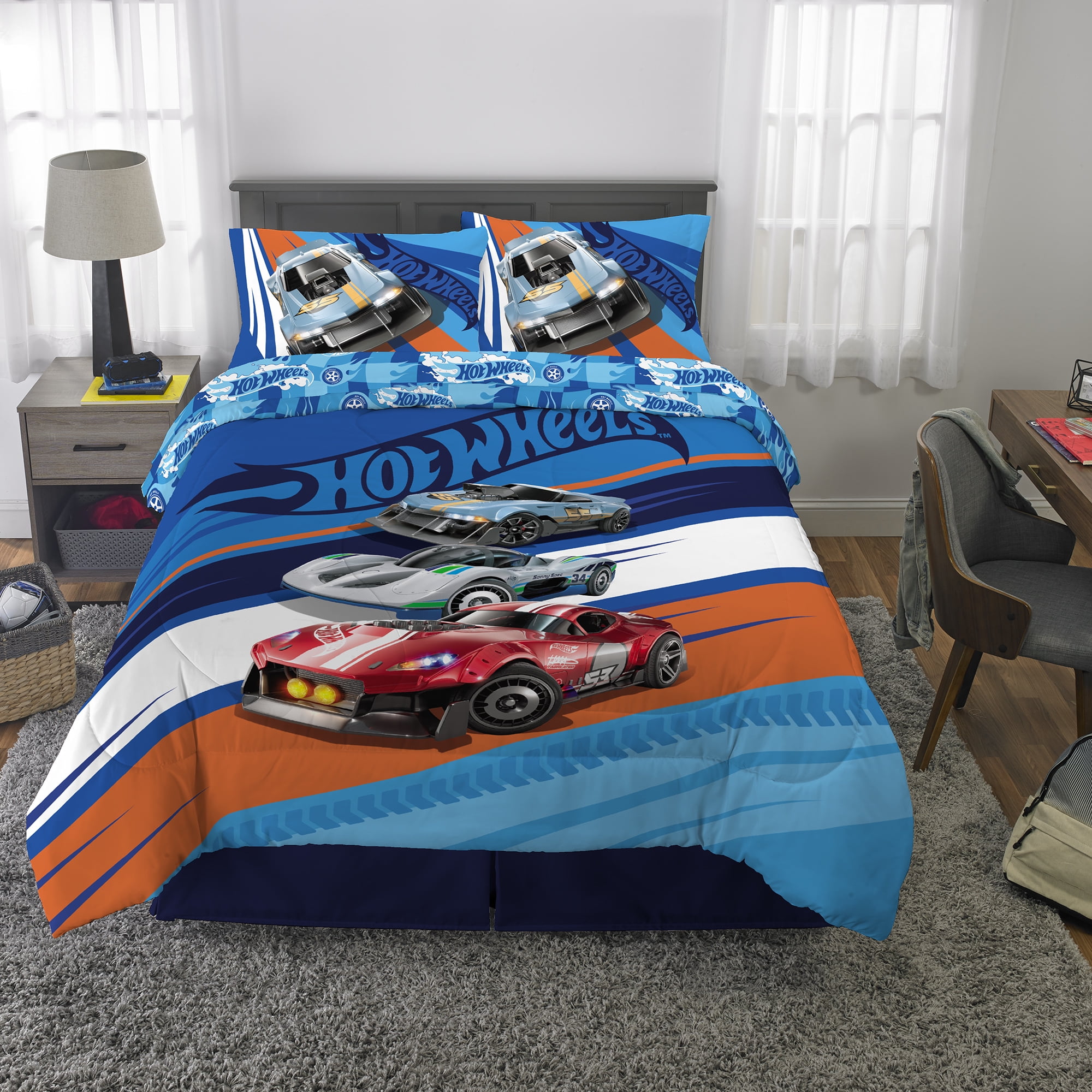 Hot wheels comforter full size sale