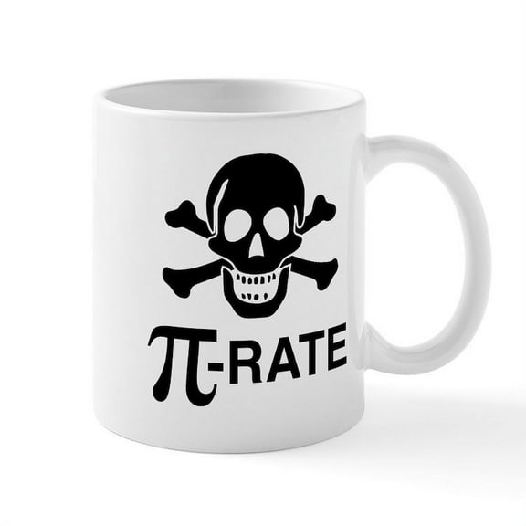 CafePress - Pi Rate - 11 oz Ceramic Mug - Novelty Coffee Tea Cup
