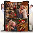 thumbnail image 5 of AISENIN Custom Merry Christmas 5 Photos Blanket Customized Picture Blanket Personalized Soft Fleece Blanket Merry for Him Her My Grandpa, 5 of 5