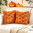 thumbnail image 4 of Diceymbol Halloween Pumpkin Throw Pillow 17.72 Inch, Orange Decorative Accent Cushion for Sofa Couch Bed Chair Home Decor, 4 of 5