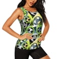 thumbnail image 2 of Bixox Women's Football Doodle Printed Sleeveless Fitness Workout Running Quick-Dry Tank Top, 2 of 7