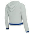 thumbnail image 2 of Women's Concepts Sport  Gray Los Angeles Chargers Whitley Long Sleeve Hoodie Top & Shorts Set, 2 of 3