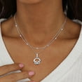 thumbnail image 3 of TriJewels Iolite Open Circle Women Three Stone Pendant Necklace in 10K White Gold, 3 of 6