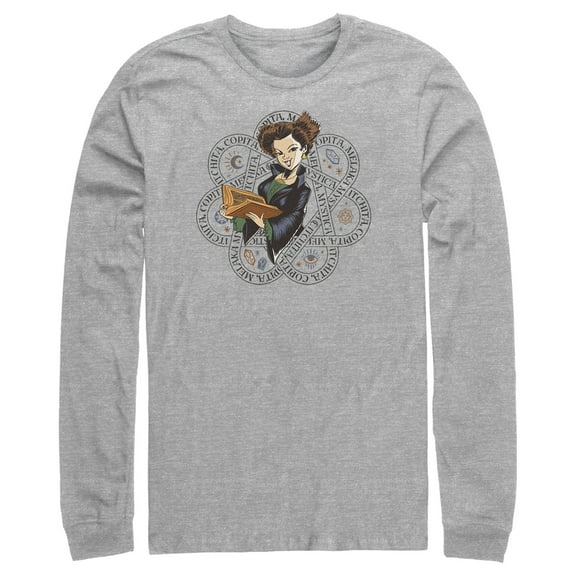 Men's Hocus Pocus 2 Winifred Spell Book Long Sleeve Shirt Athletic Heather Large