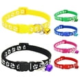 thumbnail image 3 of Pet Supplies,Pet Cat Dog Adjustable Necklace Shaped Footprint With Bells, 3 of 5
