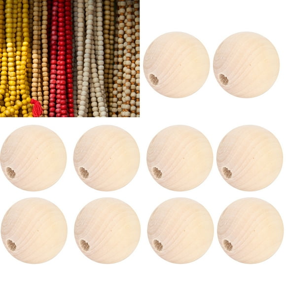 FLAMEEN Perles Faites à la Main, Perles en Bois DIY, Bricolage 5 Sacs Collier Chapelet Perles pour Cadeau Familial Création Artistique Amis