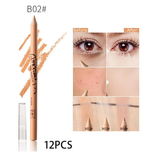 Lápiz corrector Acné Suavizante Hidratante Cosméticos de larga duración Impermeable profesionales Base de maquillaje Palo para de ojos - B02 shamjiam Lápiz corrector