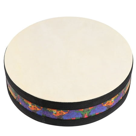 

1Pc 10-inch Goatskin Drum Percussion Instrument Musical Instrument Drum Wooden Drum