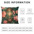 thumbnail image 5 of Shiartex  Butterflies and Blooming Roses，Pillow Cover Printed Pillowcase Square Decorative Cushion Cover Soft for Car Sofa Bed Couch Room ，Pink, 5 of 5