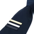 thumbnail image 3 of 3 Pc Set 1.9 Inch Skinny Tie Bar Clip - Silver,Black,Gold, 3 of 6
