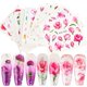 thumbnail image 1 of Flower Nail Art Decals Sticker Nail Art Design Flower Rose Nail Art Stickers 24 Sheets Water Transfer Nail Decals for Women Flowers for Nails Decorati, 1 of 4