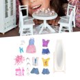 thumbnail image 3 of Kit de Vestimenta de Muñecas Dollhouse, Accesorios Crown Kit de Vestir para Niña de Color Brillante para una Muñeca Para Niños A Escala 1:12 Para Niños, 3 of 7