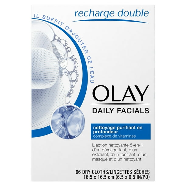 Olay Daily Facials Cleansing Cloths, Deep Purifying, 66 Count Walmart