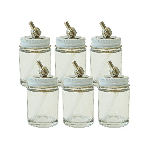 Paasche Aérographe VL-1-OZ-6P Bouteilles d'Aérographe, 1oz, 6 Unités