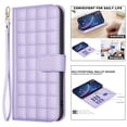 thumbnail image 7 of Wallet Case for iPhone 16 Plus with Wrist Strap & Shoulder Strap, Multiple Card Slots Folio Purse PU Leather Stand Full Body Protection Phone Case Cover for iPhone 16 Plus,  Purple, 7 of 7