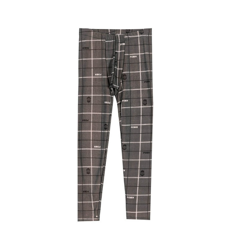Men Pants Super Thick Thermal Plush Single Lattice Bottomed Cotton