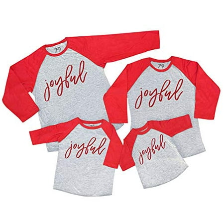 

7 ate 9 Apparel Matching Family Christmas Shirts - Joyful Red Shirt 18 Months