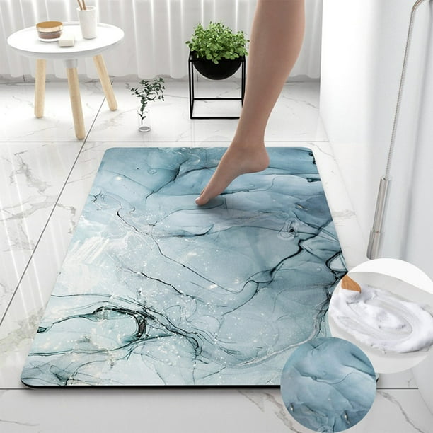 Alfombrilla Absorbente de Tierra de Diatomeas Suave para Baño, Alfombrilla de Secado Rápido para Puerta de Inodoro, Alfombrilla Antideslizante para Puerta de Entrada