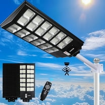 10000W Solar Street Light Outdoor LED Lighting,IP67 Solar Street Lights Outdoor Waterproof, 220° Wide Angle Lighting, with Remote Control Operation
