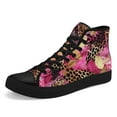 thumbnail image 4 of Coolcustomize Men's Plus Size Leopard Print High-Top Sneakers | Wild Jungle Design, Trendy Street Style, Couple Shoes, Lightweight, Breathable, All-Season Fabric Upper, Rubber Sole Casual Shoes, 4 of 8