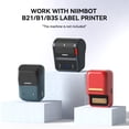 thumbnail image 2 of NIIMBOT Cable Label Maker Tape (1" x 3") Printer Sticker Paper with Self-Adhesive for B1/B21/B3S,1 Roll of 100 (Green), 2 of 7