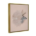 thumbnail image 4 of Stupell Industries Pink Deer & Mum Flower Animals & Insects Painting Gold Floater Framed Canvas Art Print Wall Art, 25 x 31, 4 of 10