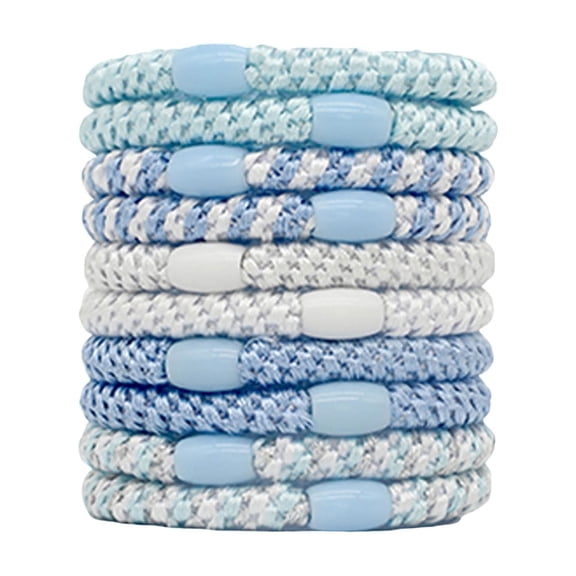 Hair Rope Hair Ties 10 Fashion Braided Bands for Women Soft Elastic Non-Damaging Ponytail Holders