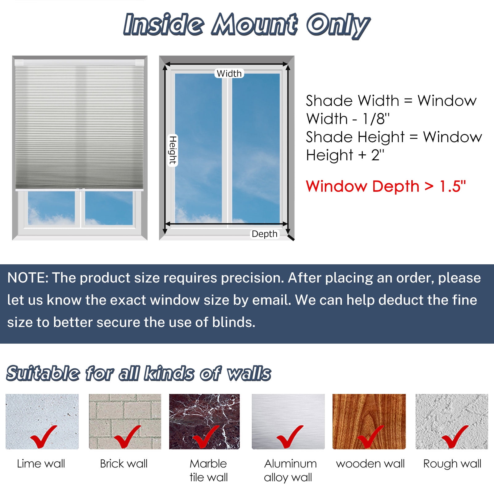 Keego No Drilling Cordless Cellular Shades Honeycomb Window Blinds Easy Installation Heat Insulating Noise Reducing Curtains Semi-Blackout Silver, 48.5"w x 66"h