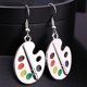 thumbnail image 4 of Pendientes de pincel de artista, pendientes de encanto de paleta de pintura, joyería de pintor colorido, regalo de artista, regalos de profesor de arte, 4 of 5