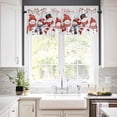 thumbnail image 3 of Christmas Winter Kitchen Curtains and Valances Set, Snowman Snowflake Gray Rod Pocket Window Valance 18 Inch Window Curtain Panels for Living Room Bedroom Laundry, 27.5x24in, 3 Pieces, 3 of 7