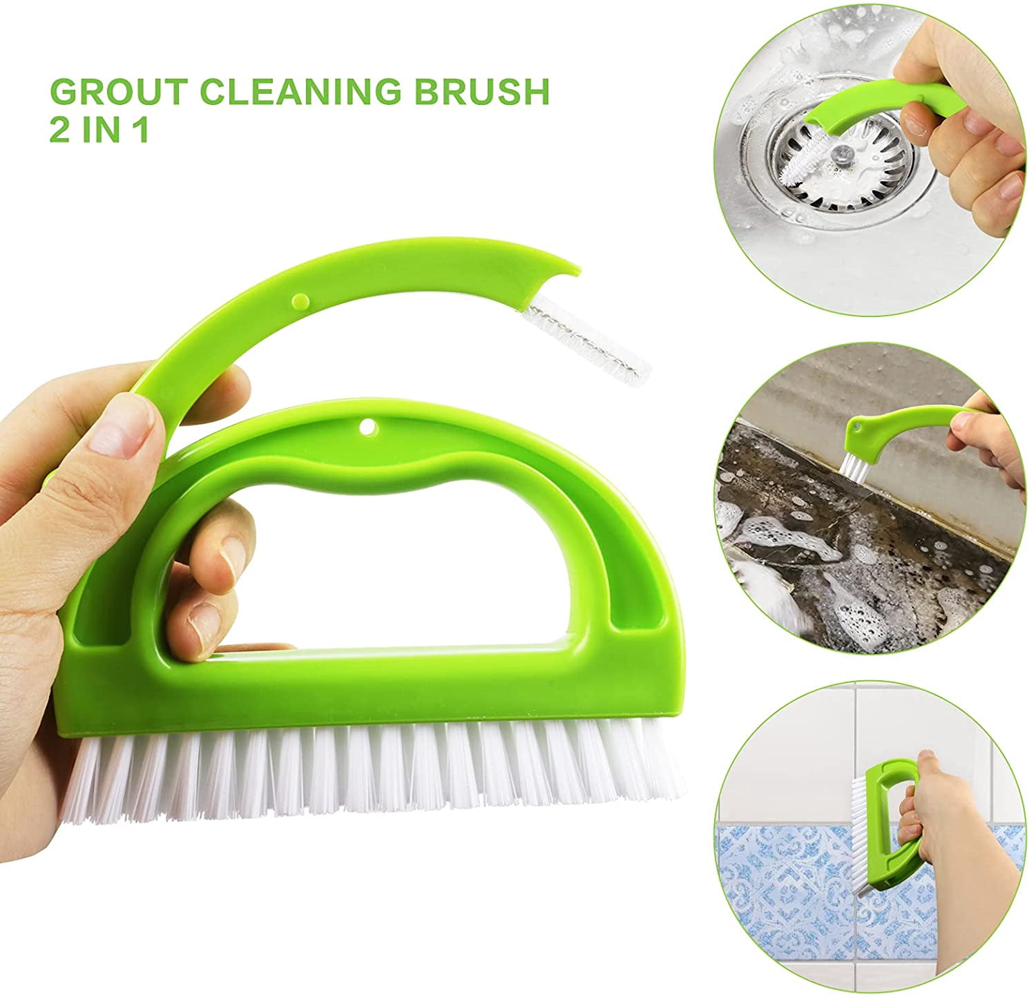 8 Pack Grout Cleaner Brush, Hand-held Groove Gap Cleaning Tools Tile Joint Scrub Brush to Deep Clean, Household Cleaning Brushes for Window Door Track, Stove Tops, Shower, Kitchen, Seams, Floor Lines