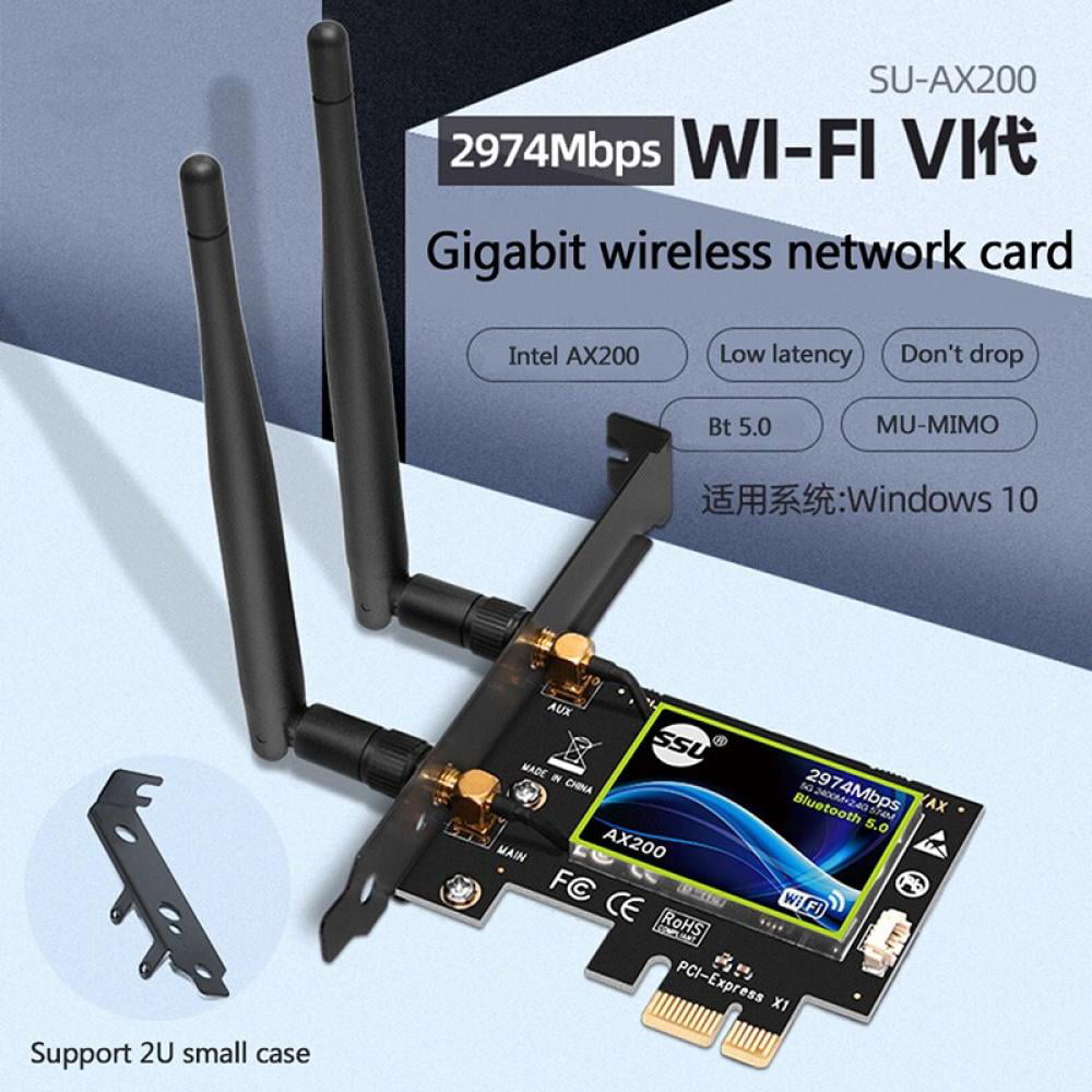 Dual-Band 600M 2.4G/5G Wireless Network Card WiFi PCI-E X1 desktop+2 Antennas 