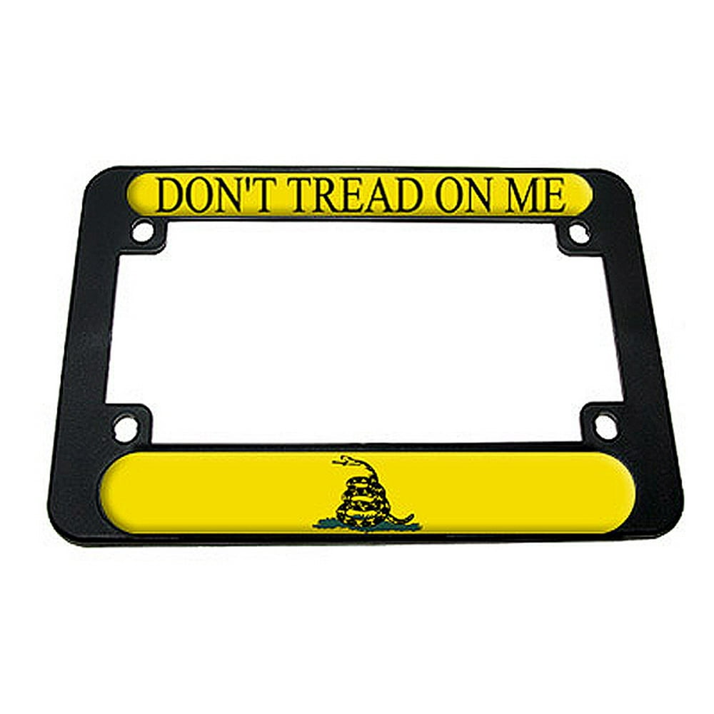 Don't Tread On Me Gadsden Snake Motorcycle License Plate Frame