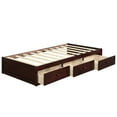 thumbnail image 5 of Twin Bed with Storage Platform Bed with 3 Drawers Captain Bed Frame, 5 of 7