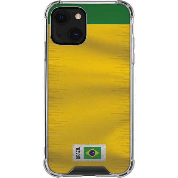 Skinit Countries of the World Brazil Soccer Flag iPhone 14 Clear Case