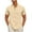 Beige, variant on Mens Casual Short Sleeve T-Shirts Henley Band Collar Basic Shirts Summer Lightweight Breathable Loose Fit Athleisure Classic Tees