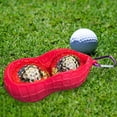 thumbnail image 3 of Soporte de Pelota de Golf de Silicona Sunnimix Accesorio Fácil para Colgar en la Bolsa Sostiene 2 Pelotas Rojo, 3 of 8