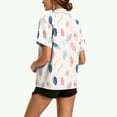 thumbnail image 4 of Juesizh Hawaiian Shirts for Women Plus Size Summer Tops Trendy Casual Button Down Casual Print T Shirts, S-5XL, 4 of 6