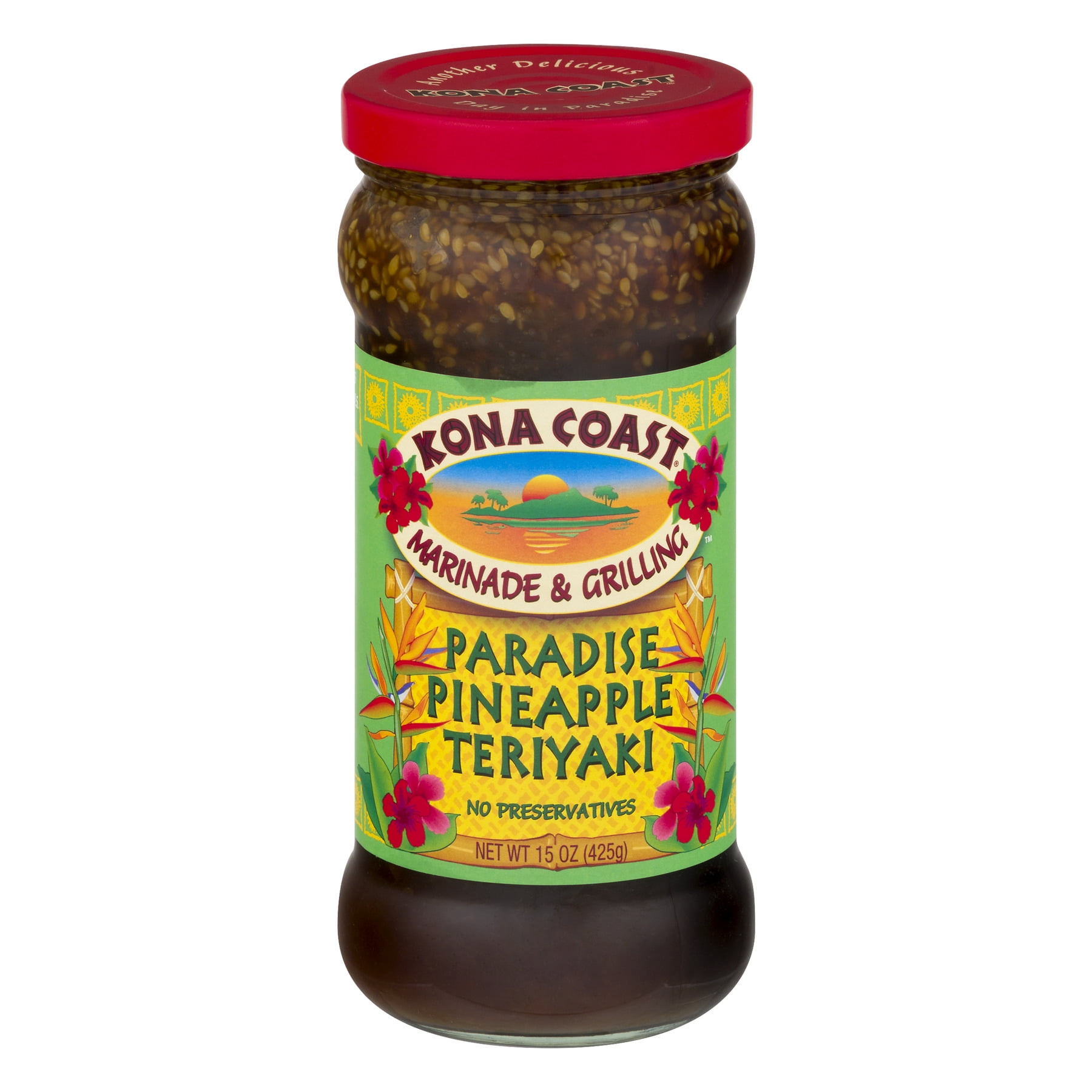 Kona Coast Marinade & Grilling Paradise Pineapple Teriyaki, 15.0 OZ