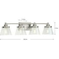 thumbnail image 3 of P300351-009-Progress Lighting-Hinton - 4 Light Bath Vanity In Farmhouse Style-7.75 Inches Tall and 7.12 Inches Wide-Brushed Nickel Finish, 3 of 7