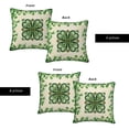 thumbnail image 2 of St. Patrick's Day Faux Linen Pillow Covers 2 Pack, Festive Shamrock Cushion Cases with Invisible Zipper for Sofa and Patio Bench 16"x16", 2 of 6