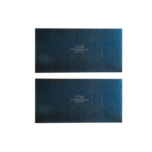 DFM Tool Works Blue Cabinet Scraper Rectangle Sets- MADE IN USA - Multiple Sizes (2, 0.032" x 2.5" x 5")