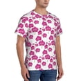 thumbnail image 4 of Yiaed Orchids Flowers Print Mens Short Sleeve Tight Fit T-Shirt, Crewneck Casual Tee-X-Large, 4 of 5