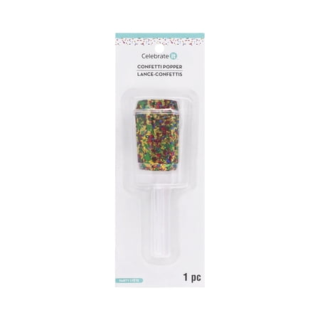 Celebrate It Confetti Popper Handheld Festive Party Accessory Multicolor 12 Pack